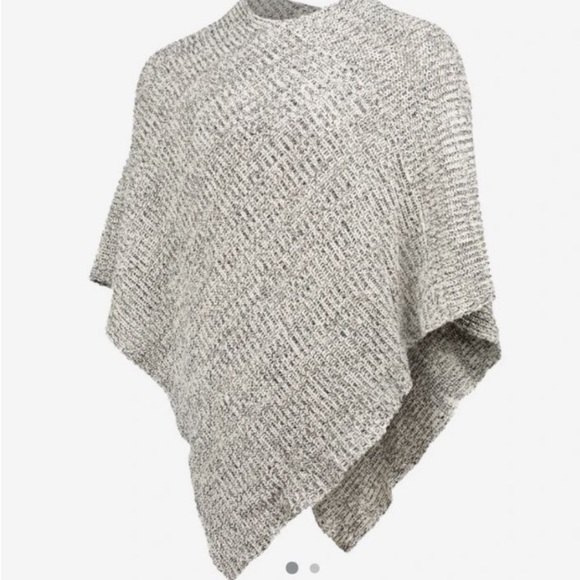 Lym love your melon black speckled knit poncho Sweater P49 - Picture 1 of 6